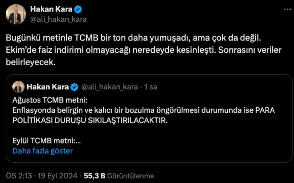 Ekonomistler faizin sabit kalmasını değerlendirdi: Ekim ayında faiz indirimi olacak mı? 3